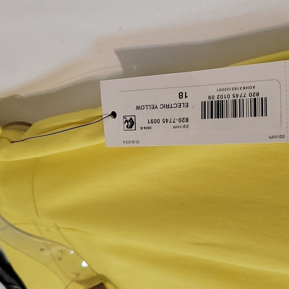 𝅺worthington Electric Yellow Belted Skirt - Picture 3 of 9